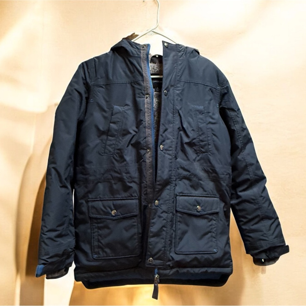 Lands' End Young Men's Navy Hooded Jacket